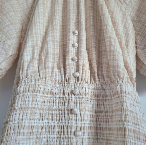 Significant Other Freya Tiered Maxi Dress, Almond Check, Size 8, NWT - Picture 11 of 15